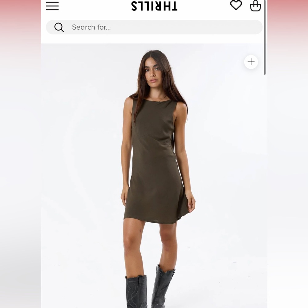 Thrills xavier bias mini dress tarmac